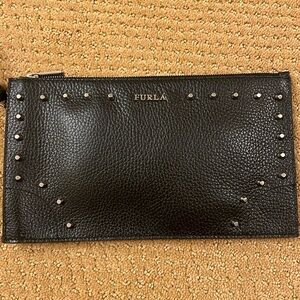 NWOT Furla Zip Pouch with Wrist Strap